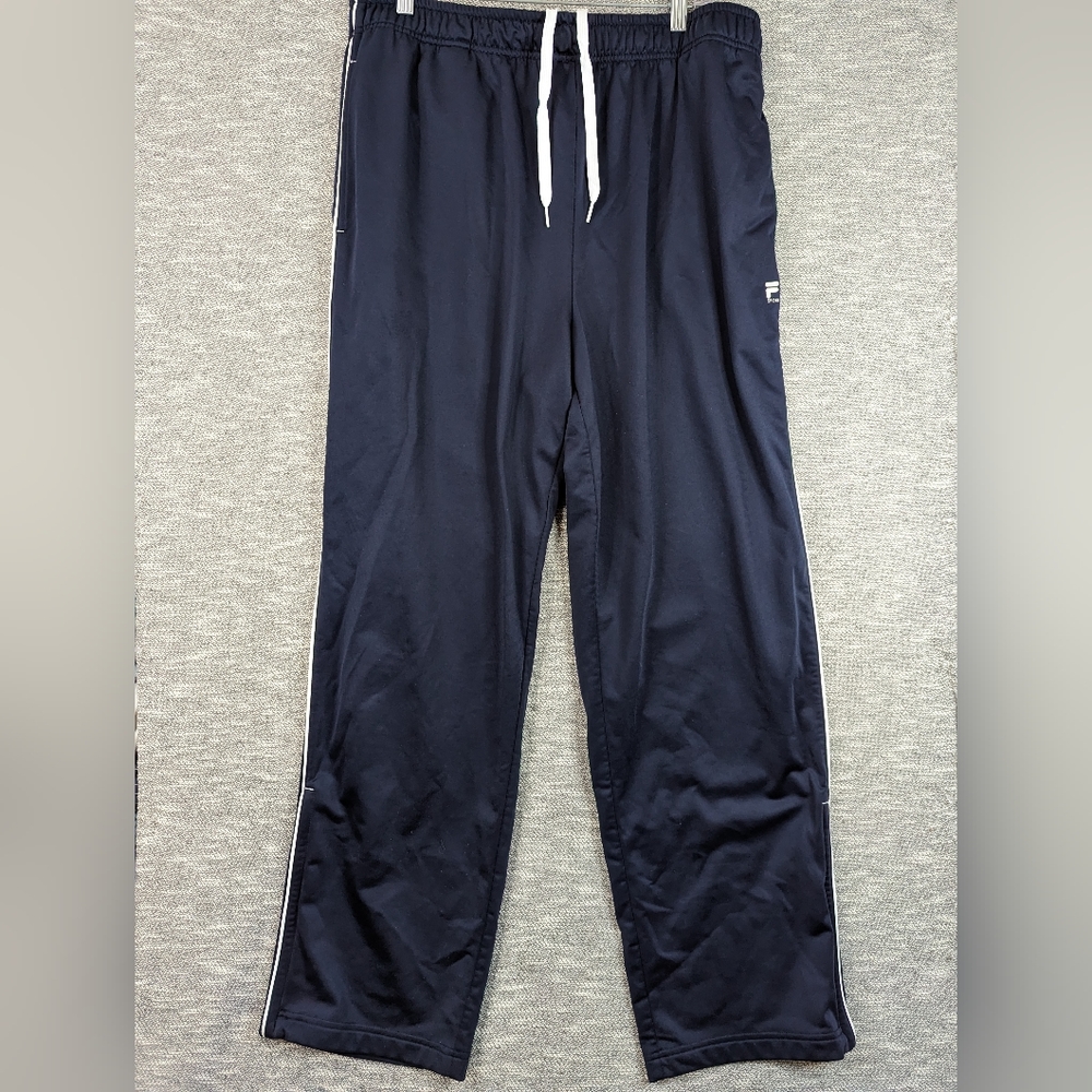 Fila Navy Blue Sweatpants with White Accents